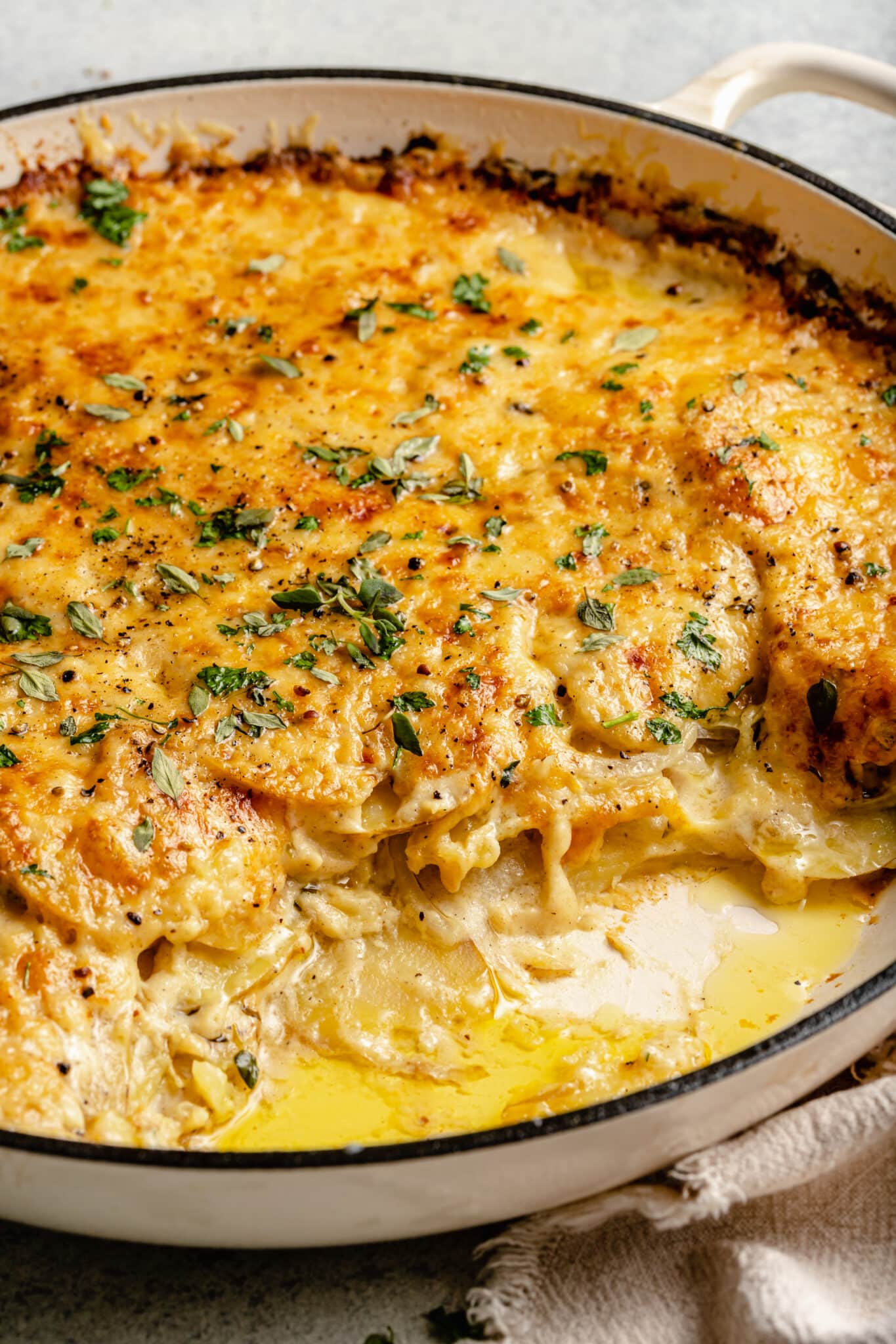 Cheesy Au Gratin Potatoes - All the Healthy Things