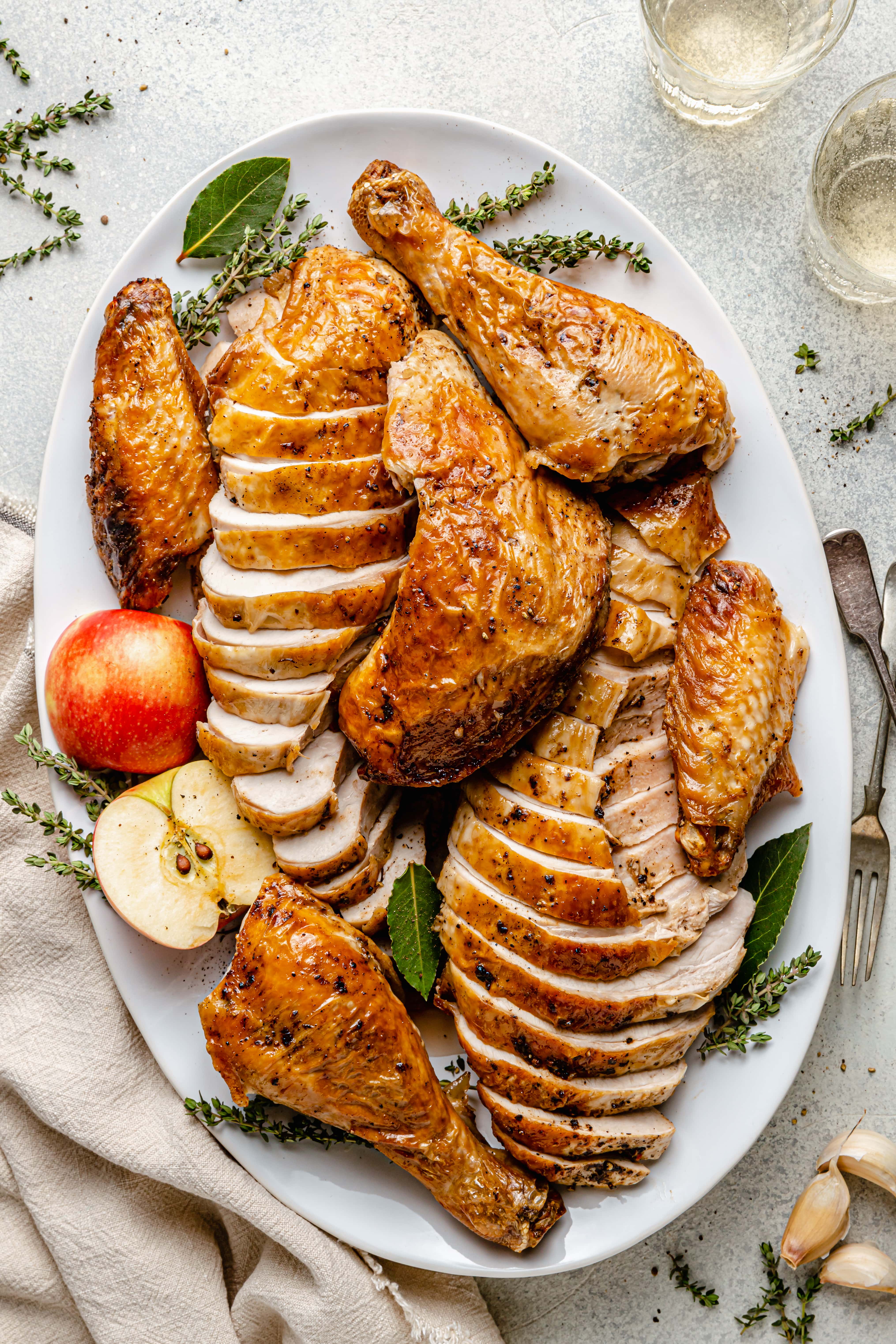sliced Turkey on platter 