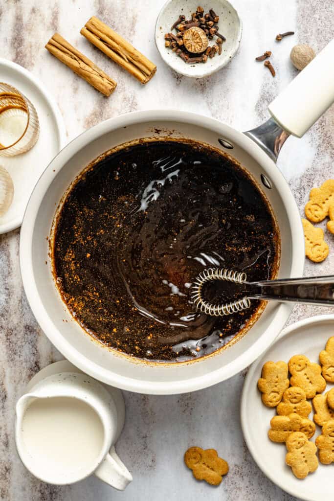 coffee and spices in small pot