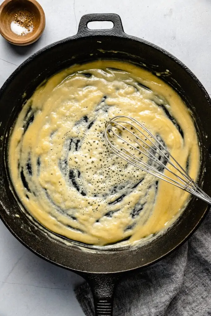 flour and butter in skillet