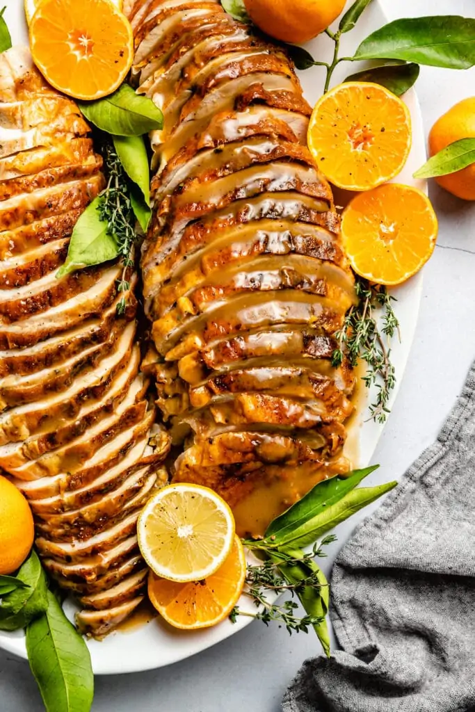 turkey with gravy on top