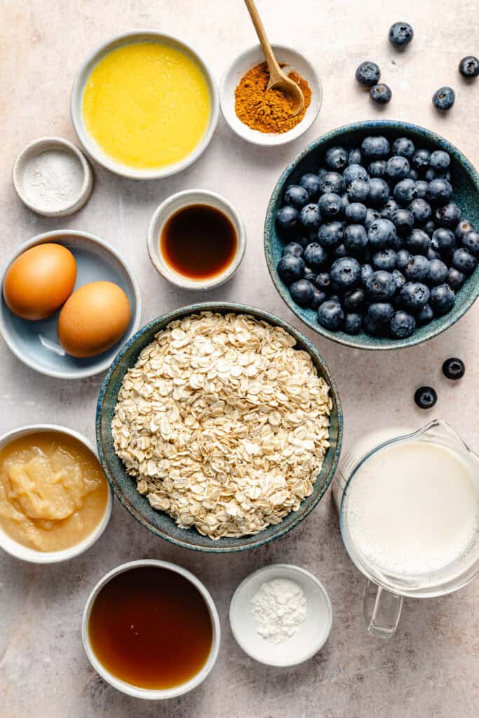 blueberry baked oatmeal ingrediets