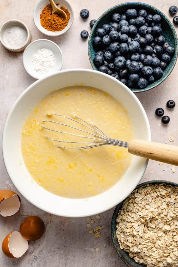wet ingredients in bowl