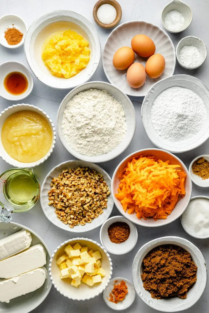 homemade carrot cake ingredients