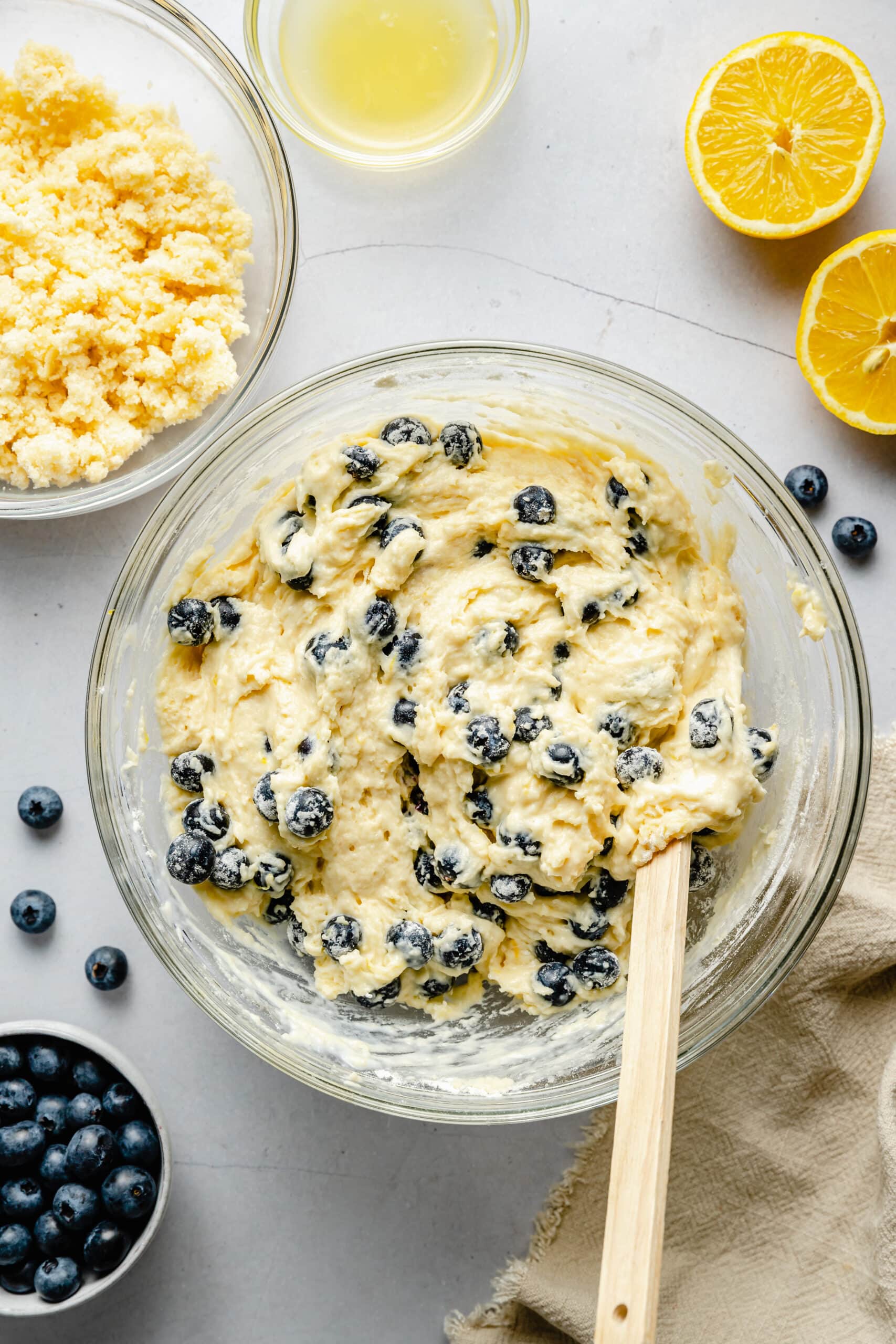 Lemon Blueberry Coffee Cake - All the Healthy Things