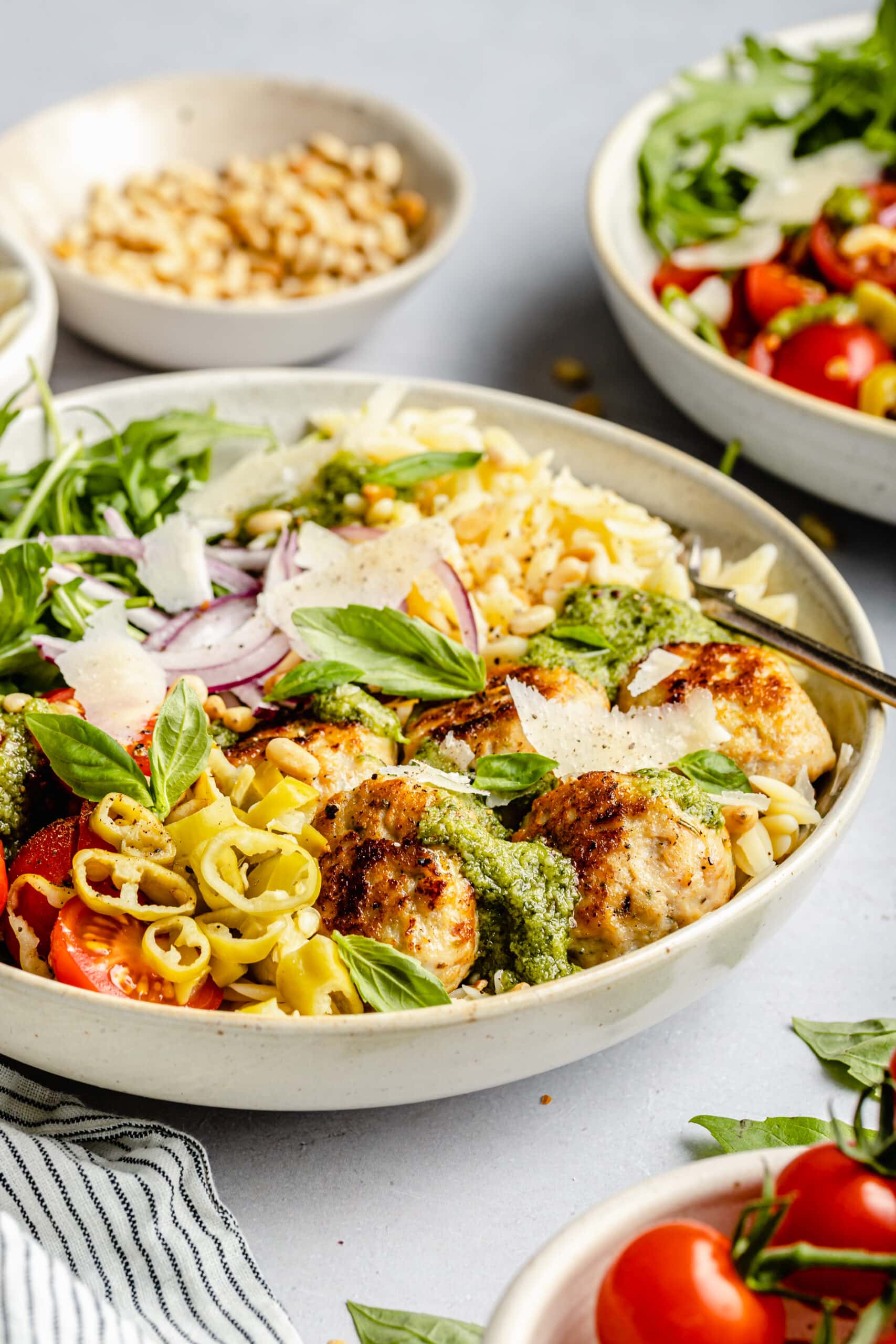 Chicken Pesto Meatballs All the Healthy Things