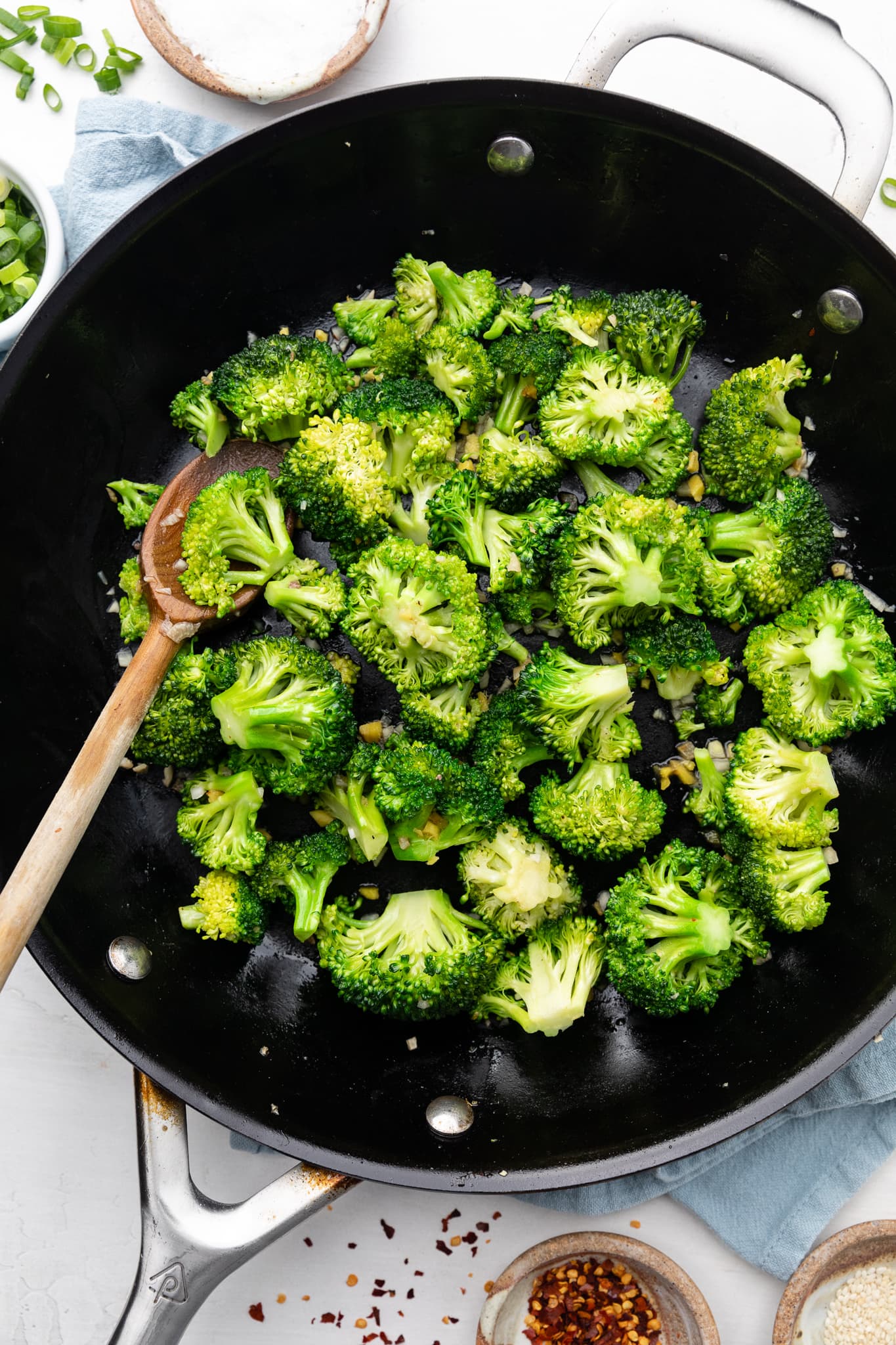 broccoli in skillet