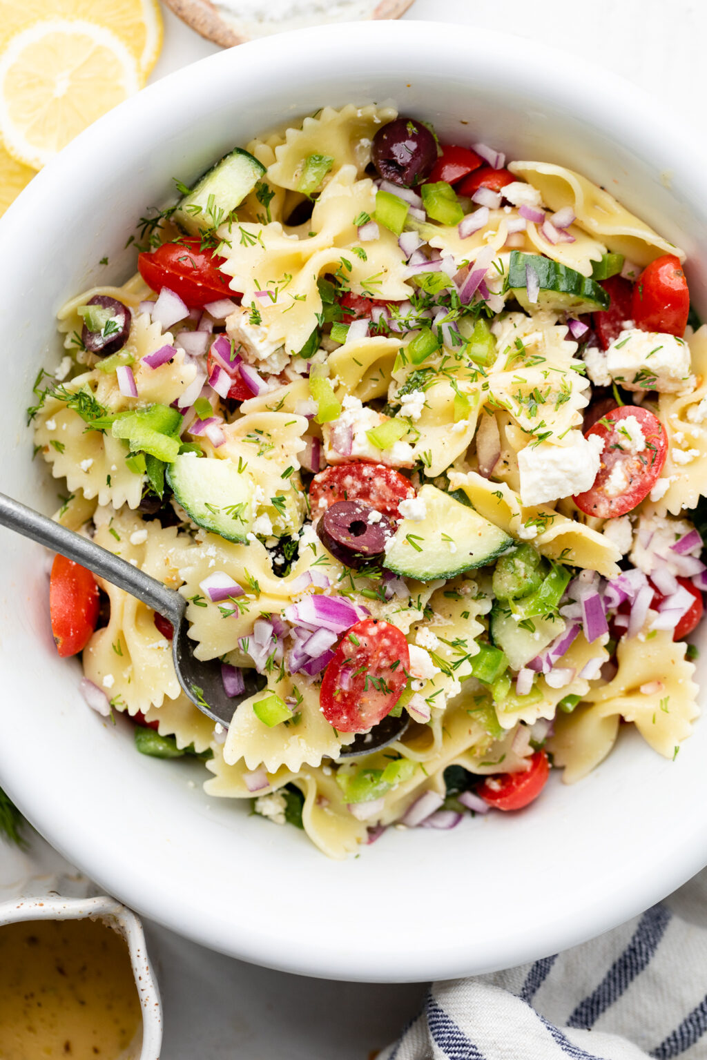 Greek Pasta Salad - All the Healthy Things