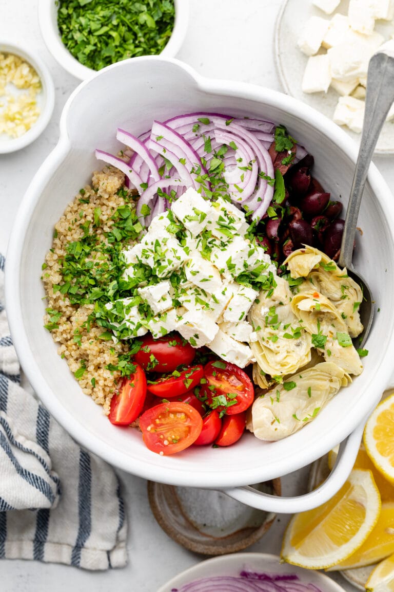 Mediterranean Quinoa Salad - All the Healthy Things