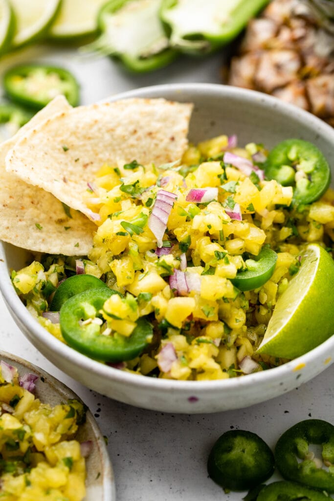 pineapple salsa with chips