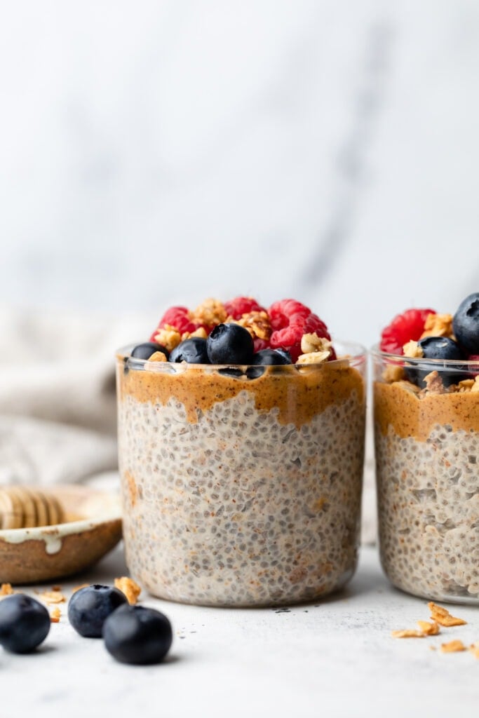 chia seed pudding in cups