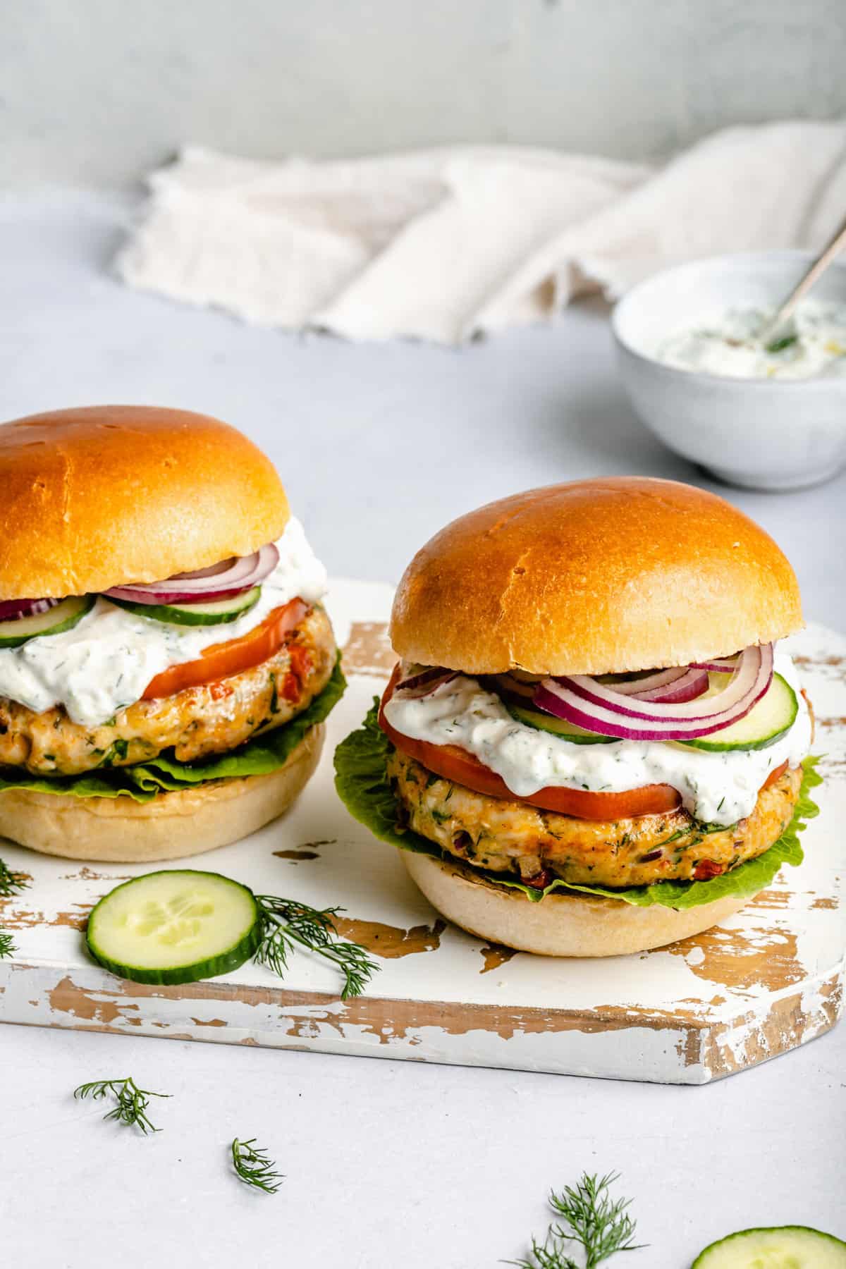 Greek Turkey Burgers - All the Healthy Things