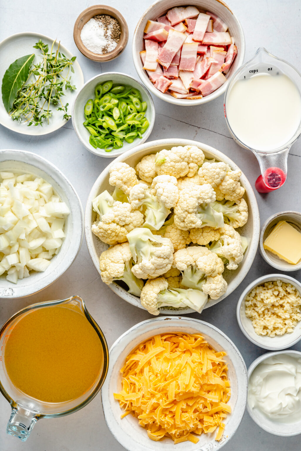 Loaded Cauliflower Soup All the Healthy Things