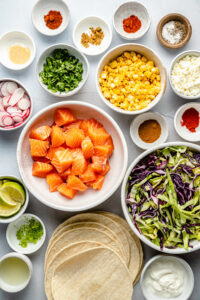 Salmon Tacos - All the Healthy Things