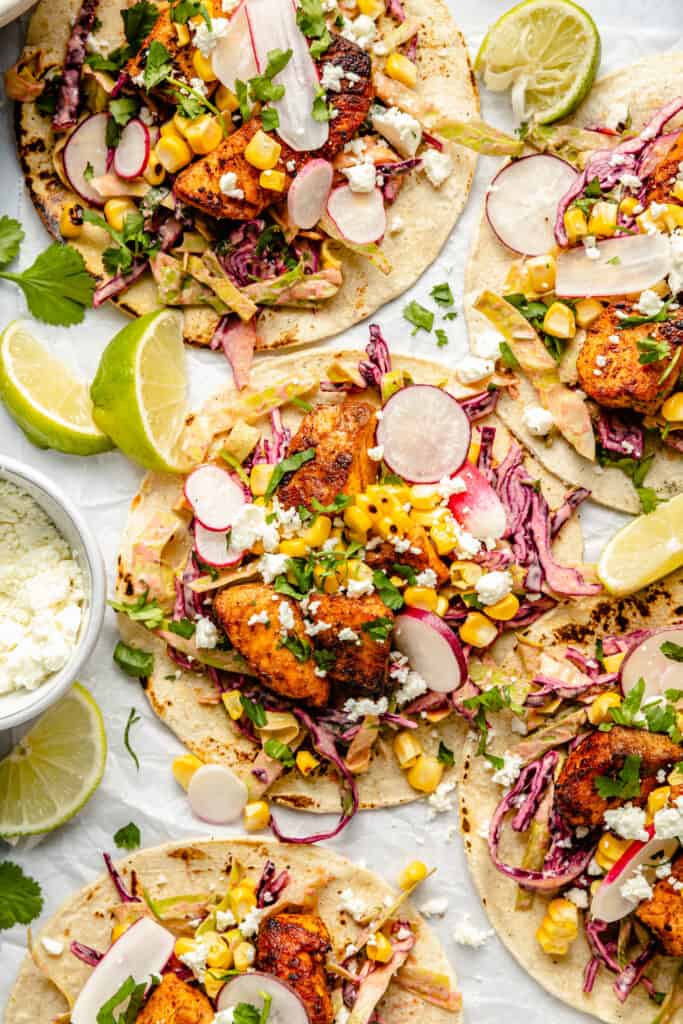 tacos with toppings