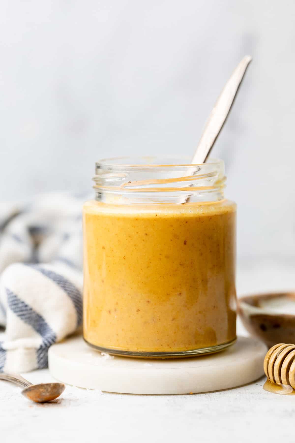 honey mustard in glass jar