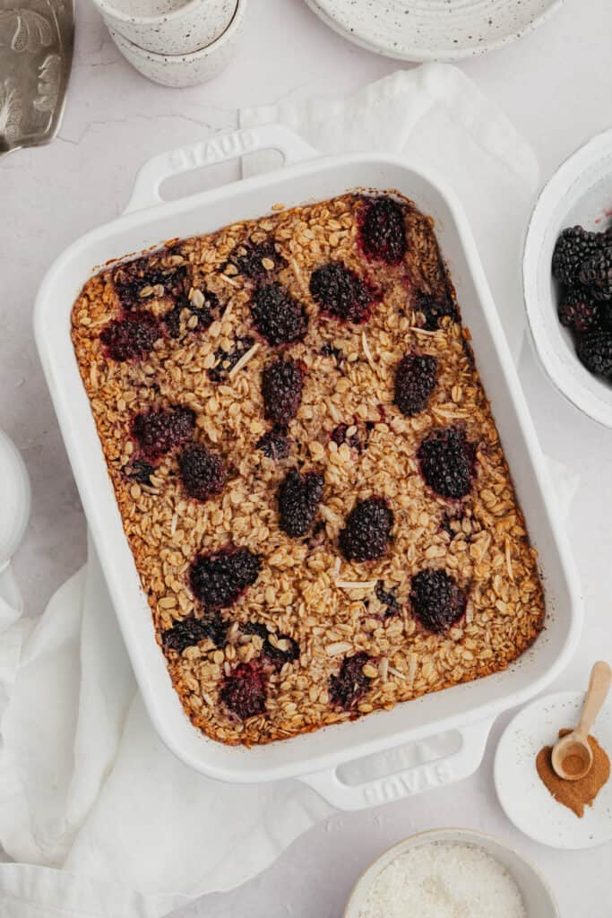 baked oatmeal in dish
