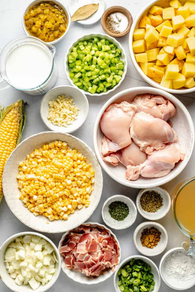 chicken and corn chowder ingredients