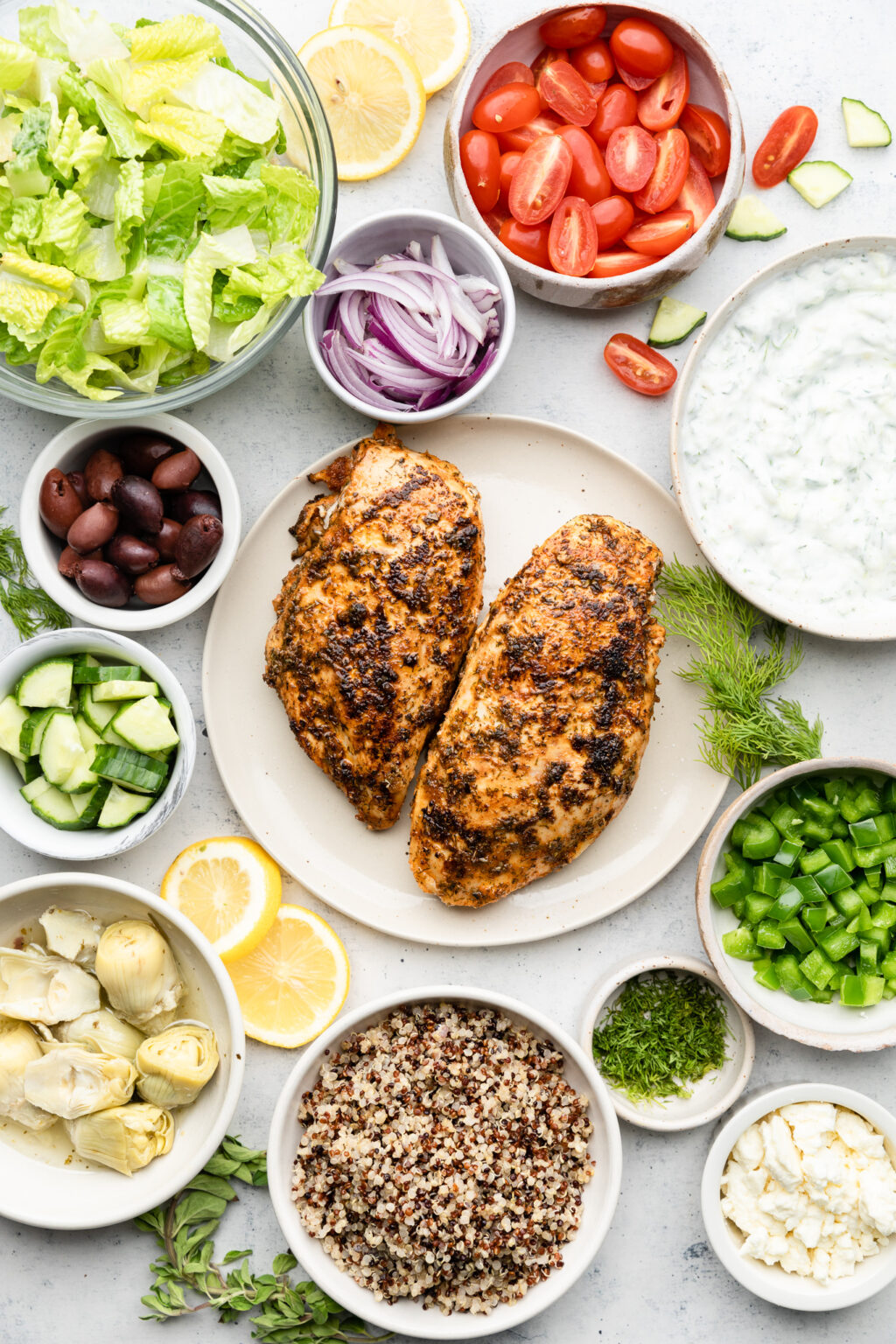 Greek Chicken Bowl - All the Healthy Things