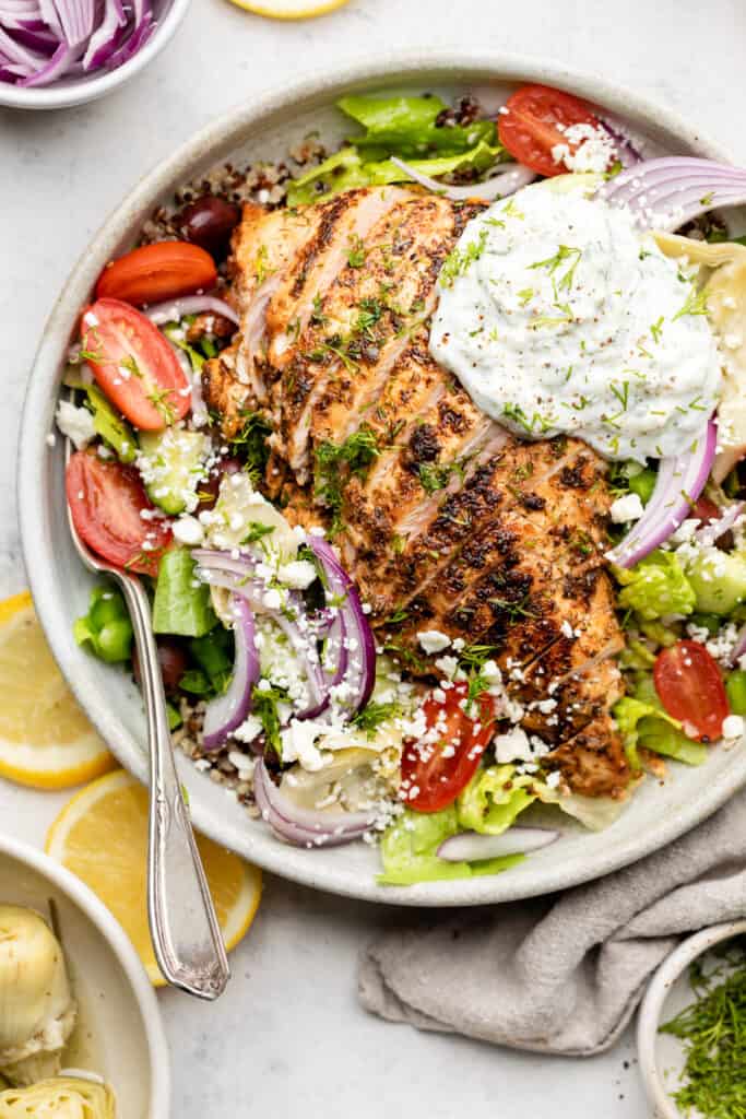 greek chicken bowl