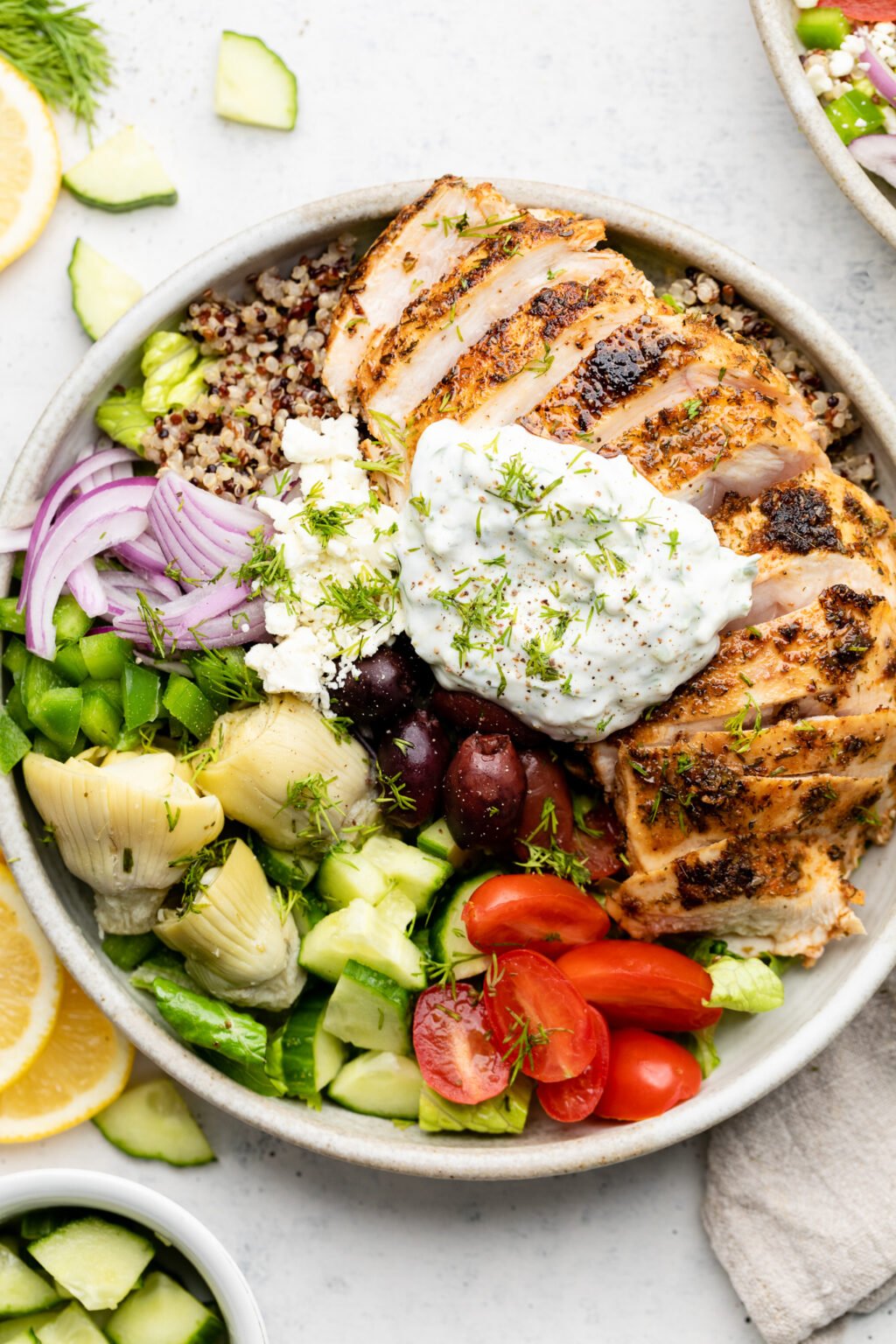 Greek Chicken Bowl - All the Healthy Things