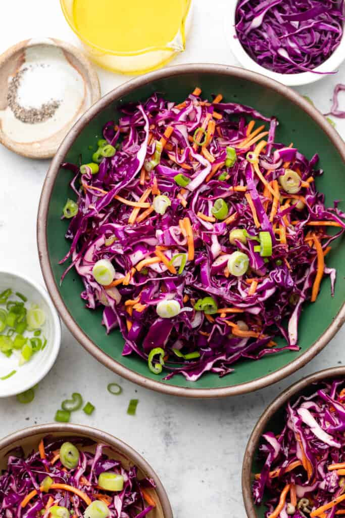 slaw in serving bowl