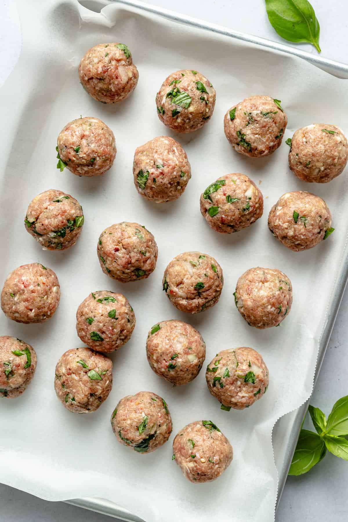meatballs on sheet pan