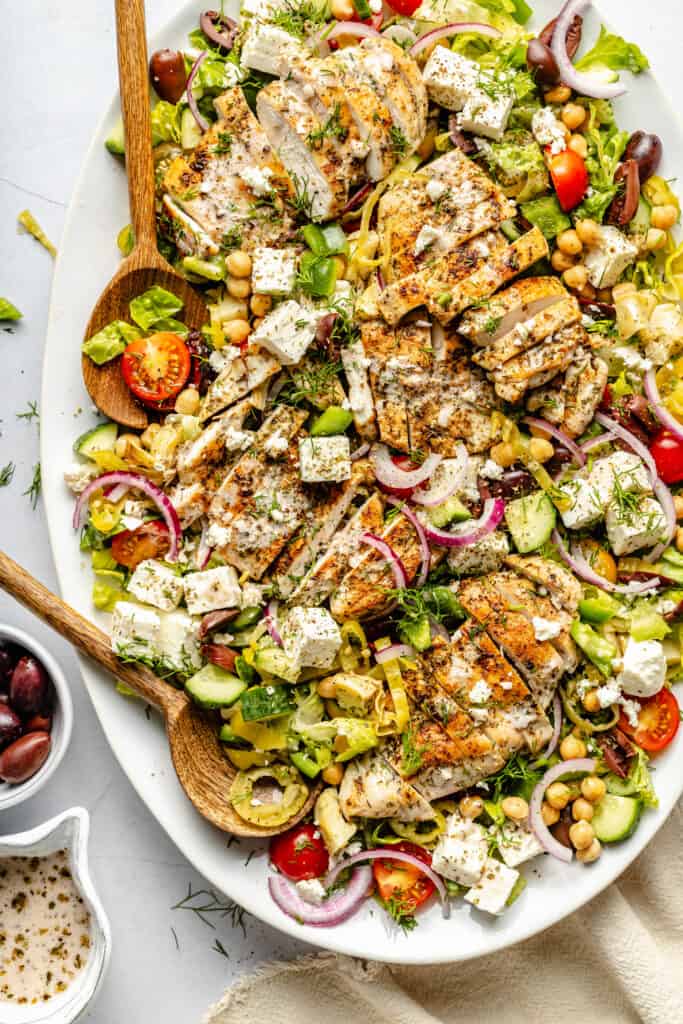 salad on serving platter