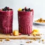 smoothies in glasses