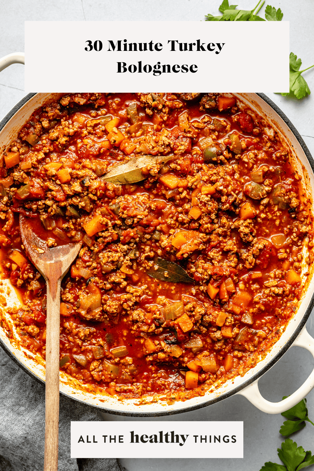 30 Minute Turkey Bolognese - All The Healthy Things