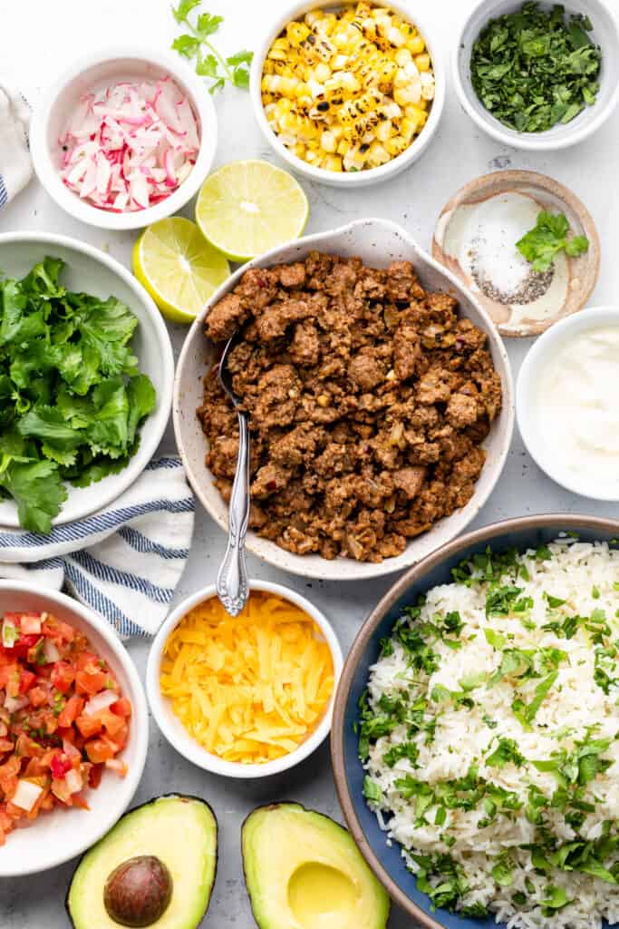 taco bowl ingredients