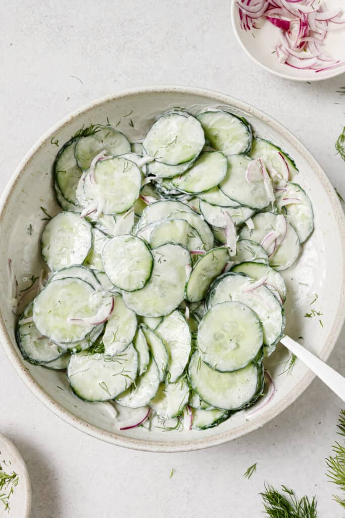 cucumbers in bowl