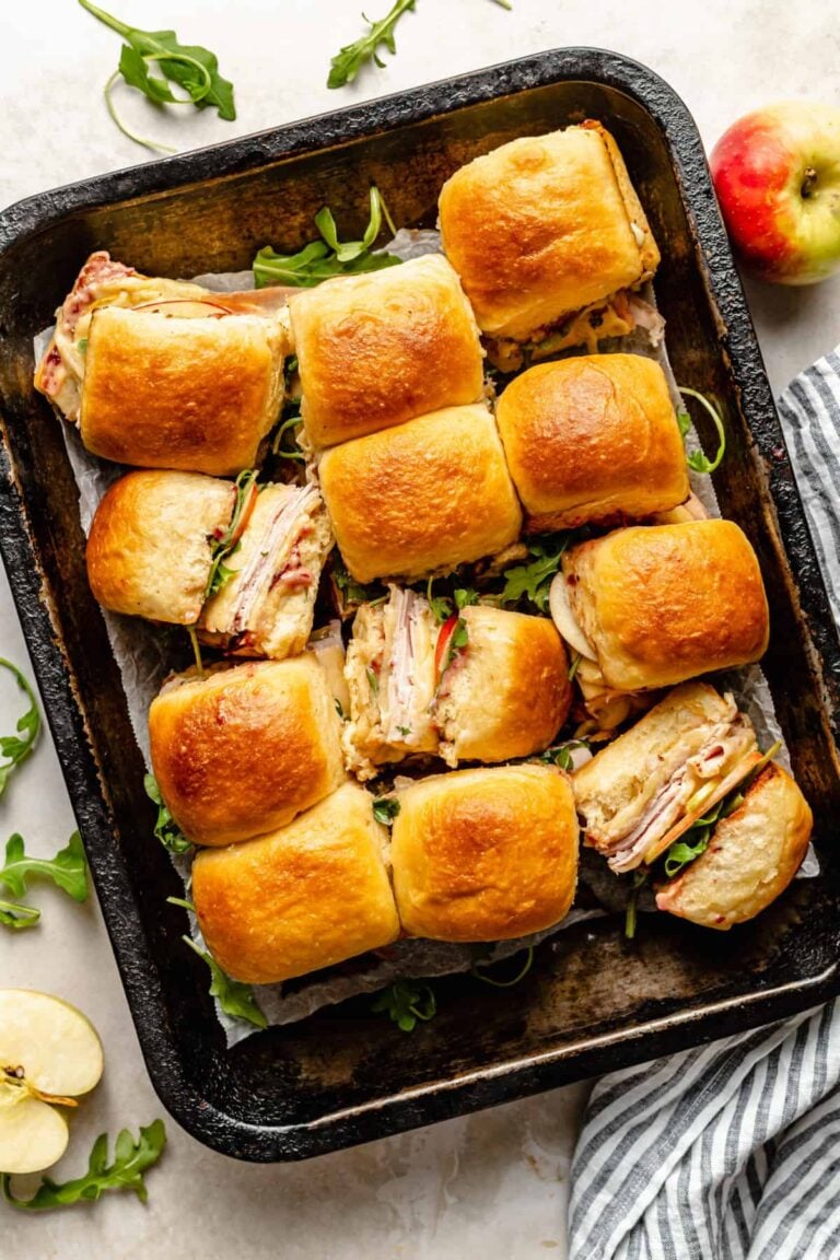 Turkey and Cheese Sliders with Delicious Cranberry Aioli
