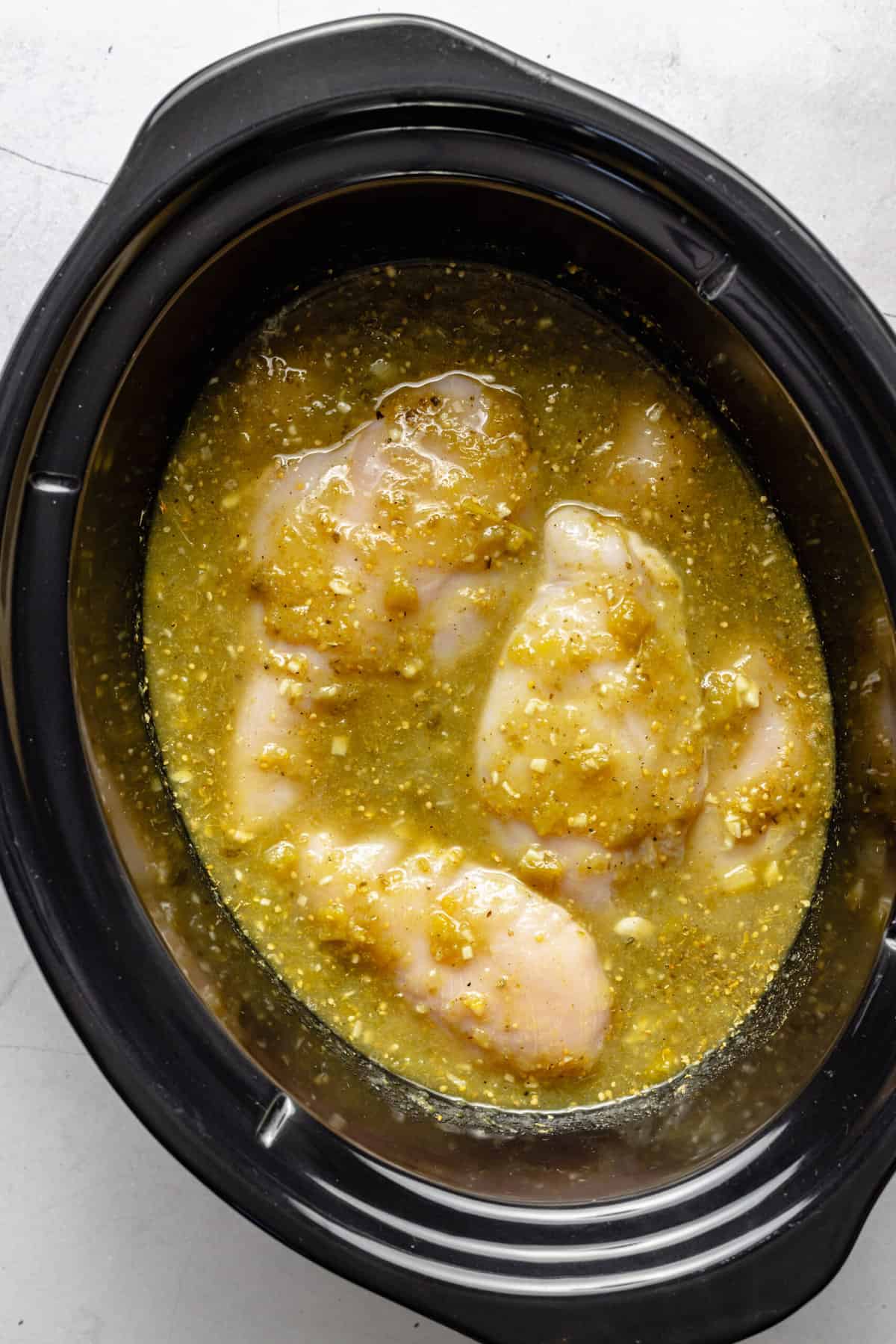 Slow Cooker Salsa Verde Chicken - All the Healthy Things