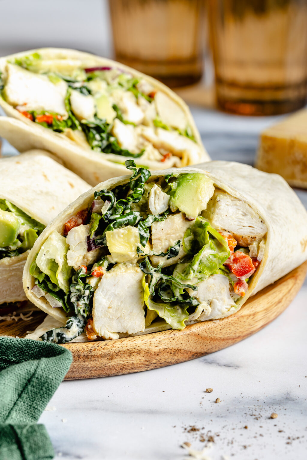 Chicken Caesar Wrap - All the Healthy Things