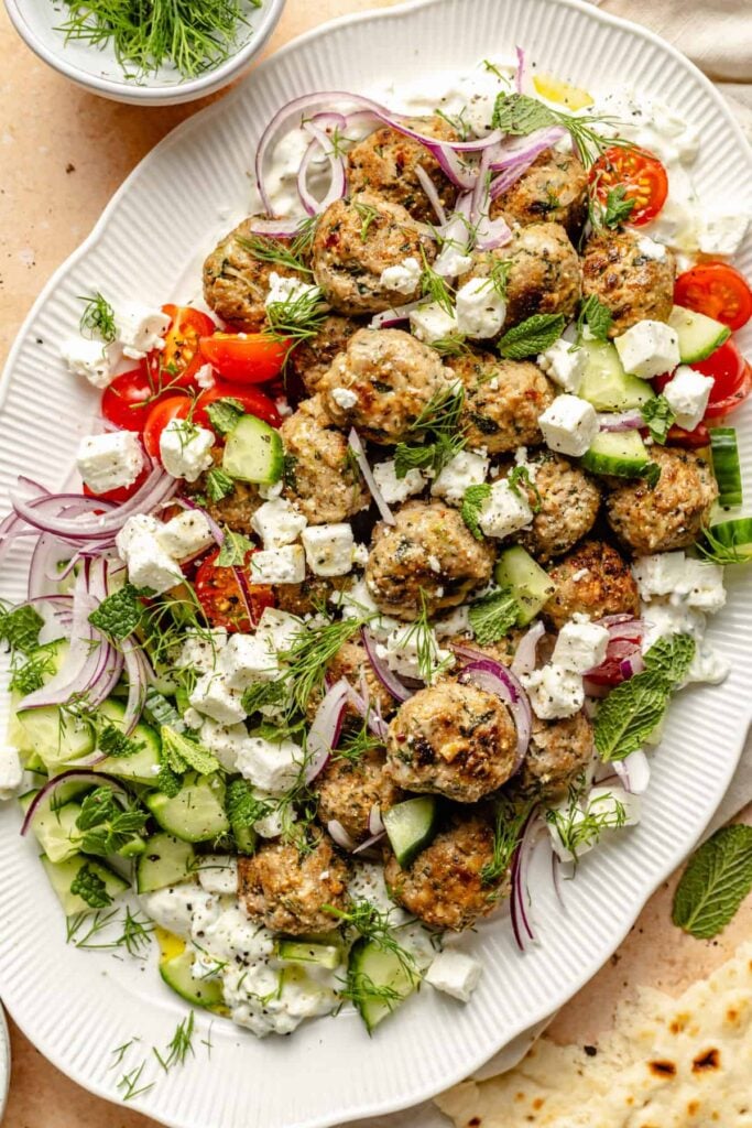 meatballs on platter