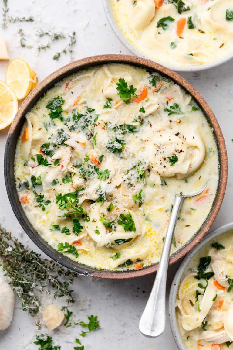 Chicken Tortellini Soup - All the Healthy Things