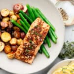 salmon with potatoes and green beans