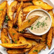 Crispy Baked Potato Wedges with Chipotle-Lime Aioli