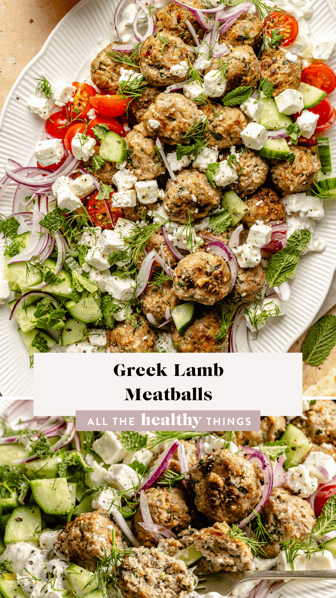 Greek Lamb Meatballs - All the Healthy Things