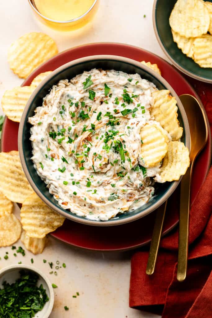 Greek Yogurt French Onion Dip All the Healthy Things