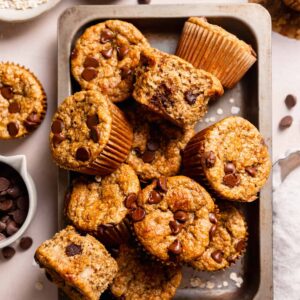muffins on sheet pan