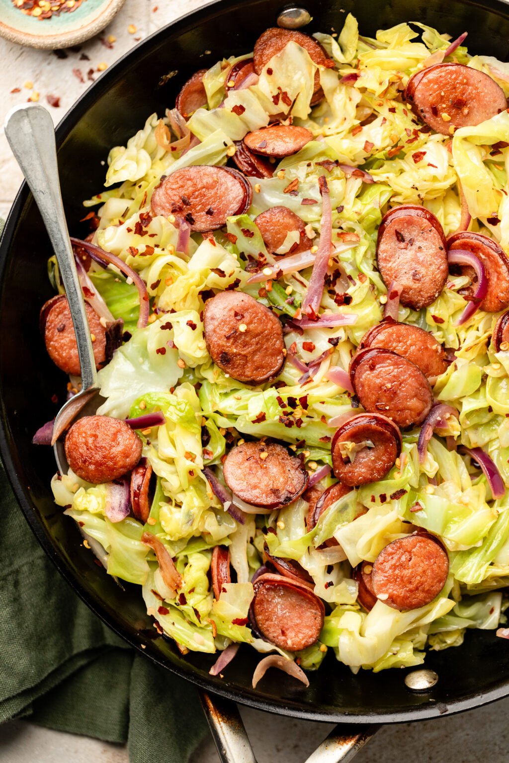 Cabbage and Sausage Skillet - All the Healthy Things