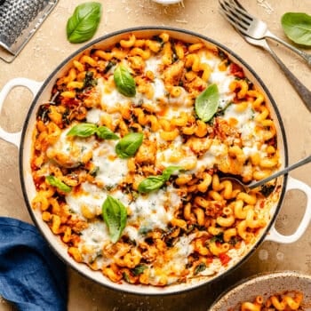 chicken parmesan baked in skillet