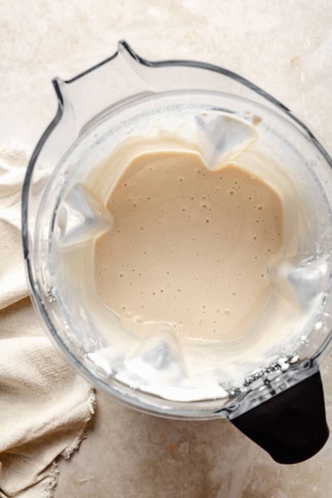 cottage cheese mixture blended until smooth in blender