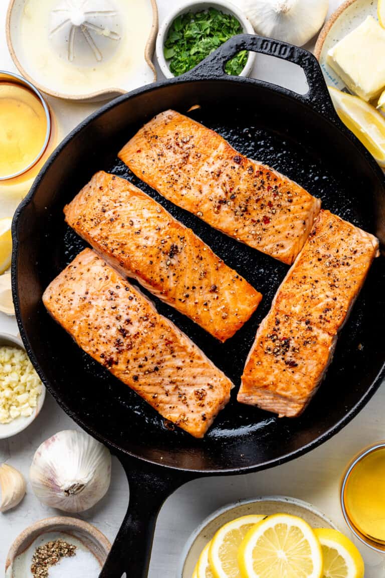 Garlic Butter Salmon - All the Healthy Things