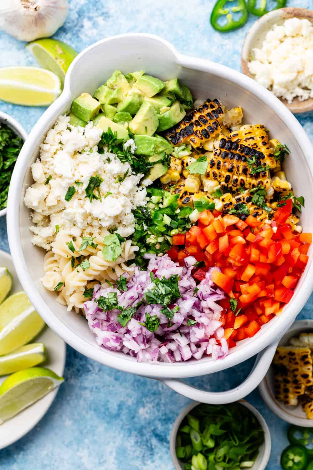 Mexican Street Corn Pasta Salad - All the Healthy Things