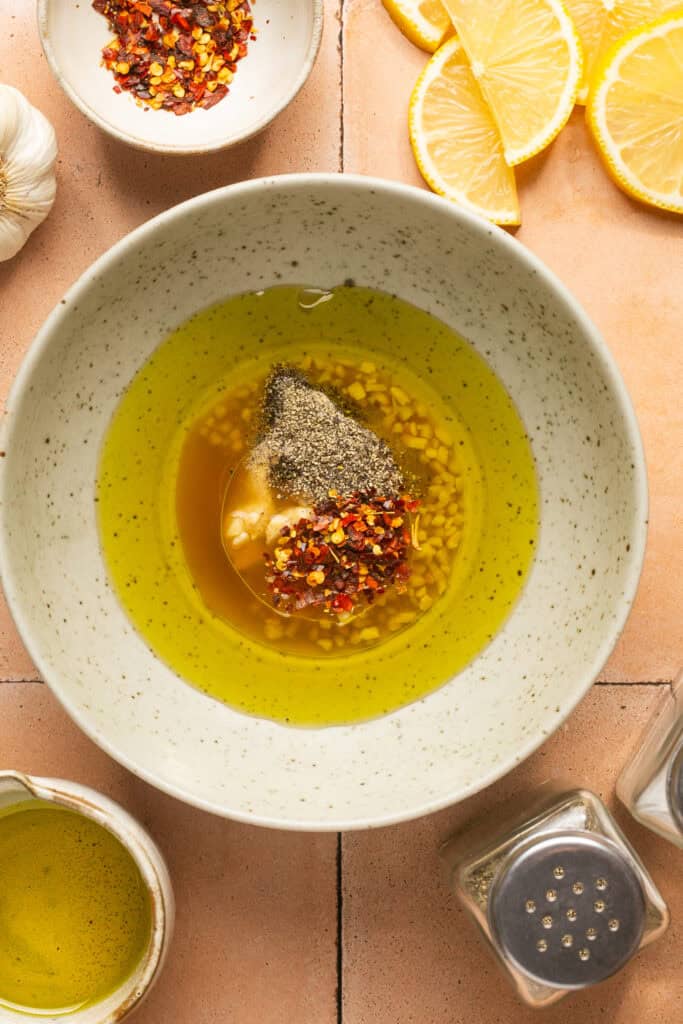 salad dressing in small bowl