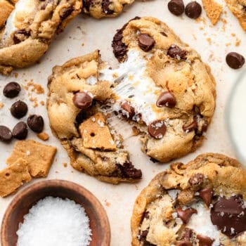 s'mores cookies with salt