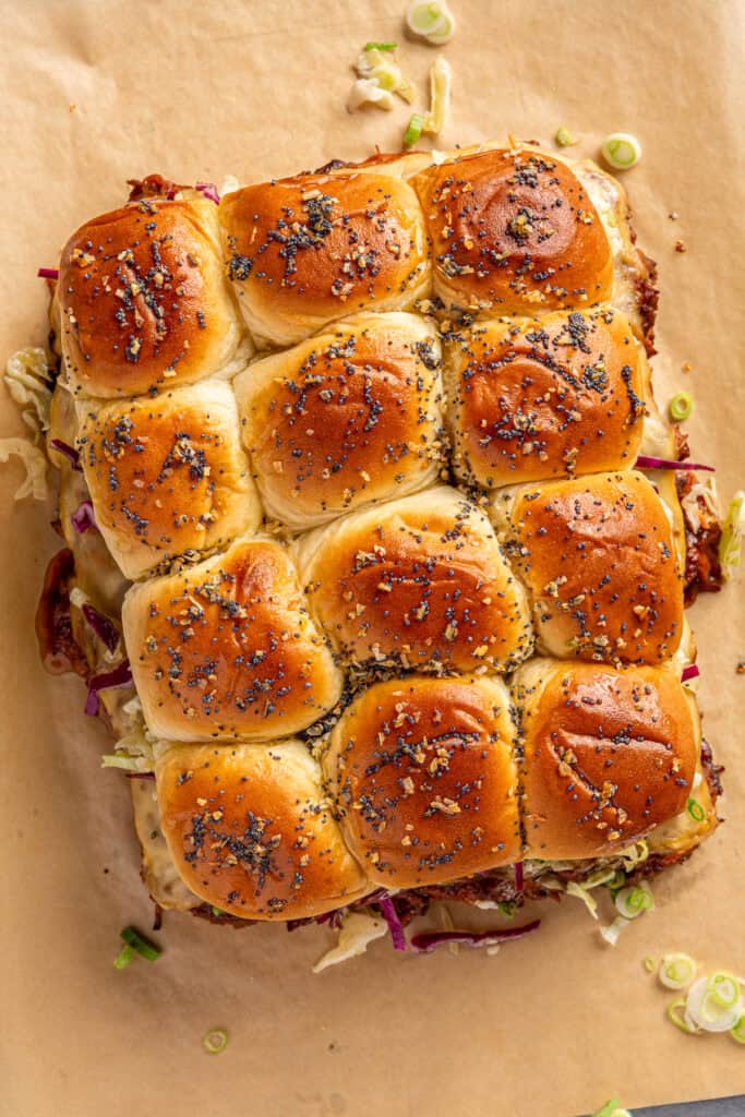 sliders on parchment paper